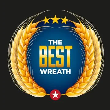 Wheat wreath design Stock Illustration