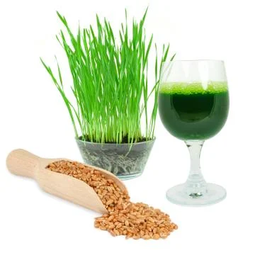 Wheatgrass juice Stock Photos