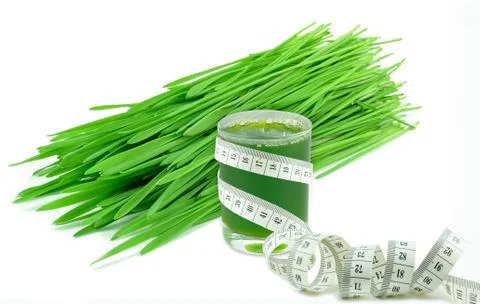 Wheatgrass juice Stock Photos