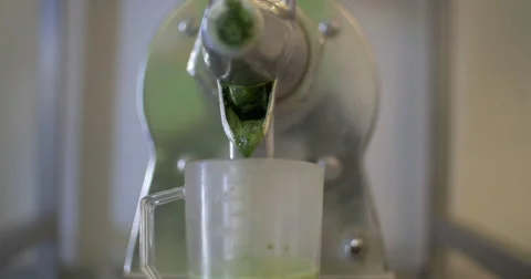 Wheatgrass Machine Close Shot Stock Footage 61193845