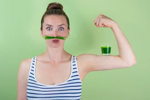Wheatgrass power! Stock Photos
