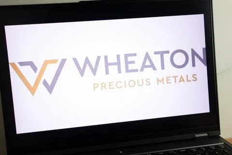 Wheaton Precious Metals Corp logo displayed on laptop Stock Photos