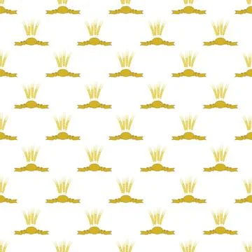 Wheats Ribbon Seamless Pattern Wheats Ribbon Seamless Pattern. Beer Icons ... Stockfoto's