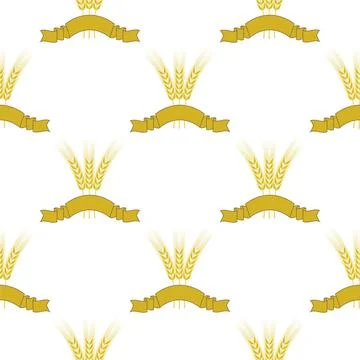 Wheats Ribbon Seamless Pattern Wheats Ribbon Seamless Pattern. Beer Icons ... Stockfoto's