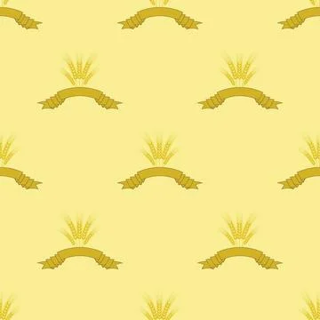 Wheats Ribbon Seamless Pattern Wheats Ribbon Seamless Pattern. Beer Icons ... Stockfoto's