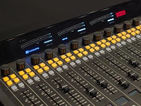 Wheatstone Broadcast Mixer Console for Professional Audio Production Stock Photos
