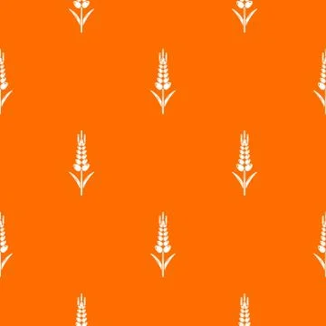 Wheaty wheat pattern vector orange 스톡 일러스트