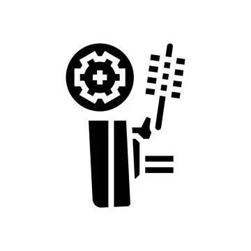 Wheel alignment car mechanic glyph icon vector illustration Stock Illustration