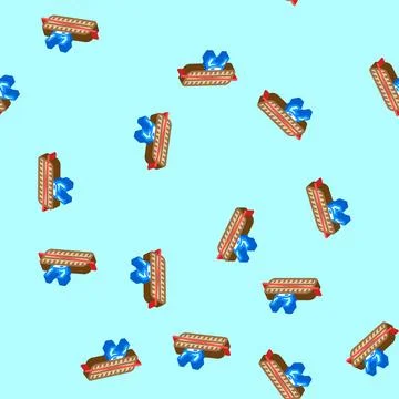 Wheel alignment car mechanic isometric icon seamless pattern Stock Illustration