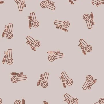 Wheel alignment car mechanic line seamless pattern Stock Illustration