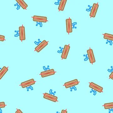 Wheel alignment car mechanic vector seamless pattern Stock Illustration