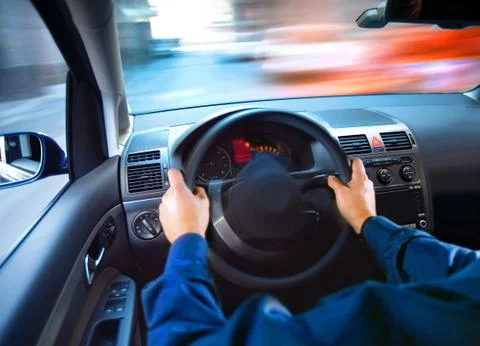 Wheel and dashboard Stock Photos