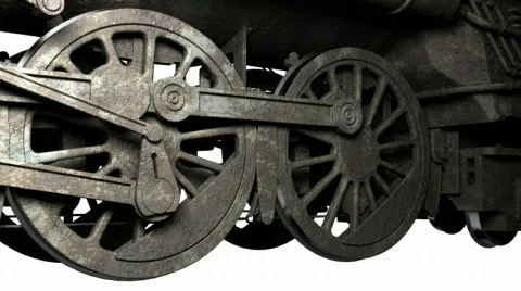 Wheel of antique train Stock Footage 646526
