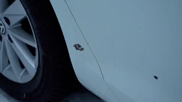 Wheel auto in winter Video stock 85927975