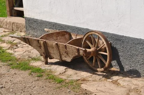 Wheel in the back yard Stock Photos