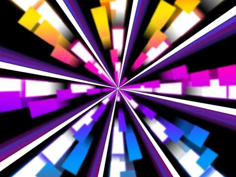 Wheel background means chromatic segments and beams. Stockillustratie