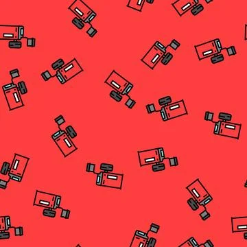 Wheel balancing car mechanic vector seamless pattern Stock Illustration
