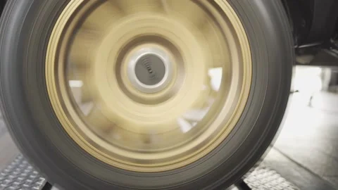 Wheel Balancing at a Car Workshop Stock Footage 157768538
