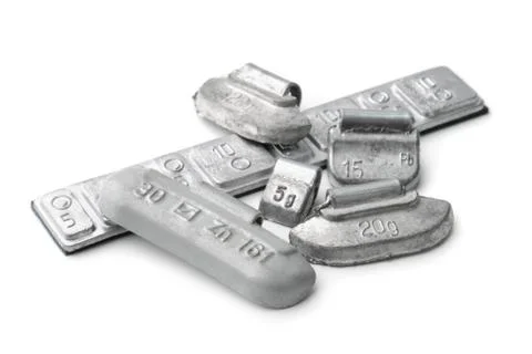 Wheel balancing weight Stock Photos