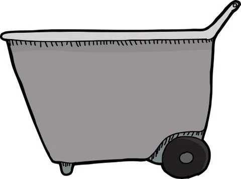 Wheel barrel side view Stock Illustration