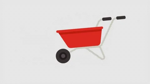 Wheel Barrow Icon Video stock 205065698
