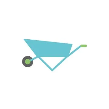 Wheel barrow tool isolated icon Stock Illustration