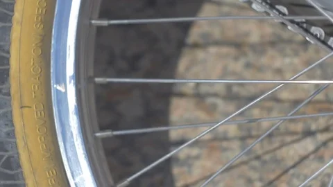 Wheel from the bicycle Stock Footage 81810574