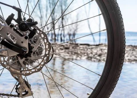 Wheel of a bicycle Stock Photos