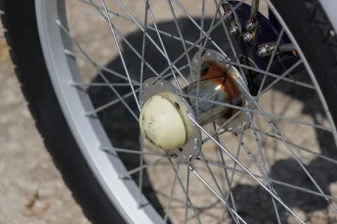 Wheel of the bicycle Stock Photos