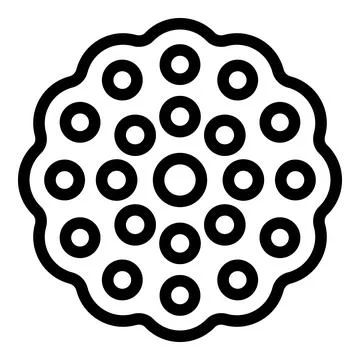 Wheel biscuit icon outline vector. Sugar grain 스톡 일러스트