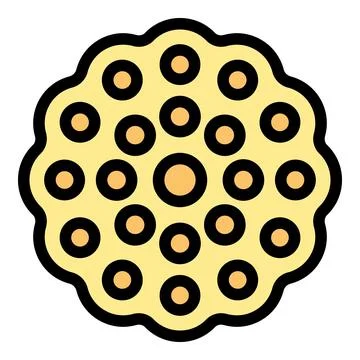 Wheel biscuit icon vector flat 스톡 일러스트