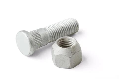 Wheel bolt and nut Stock Photos