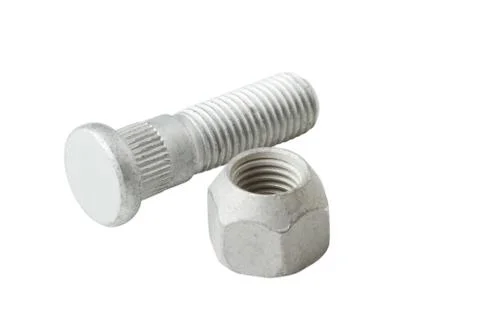 Wheel bolt and nut Stock Photos