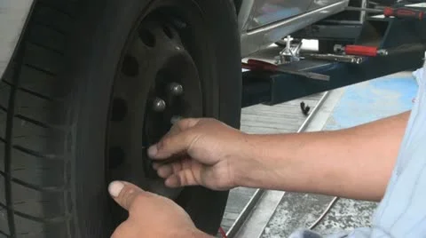 Wheel bolt circle Stock Footage 10892707