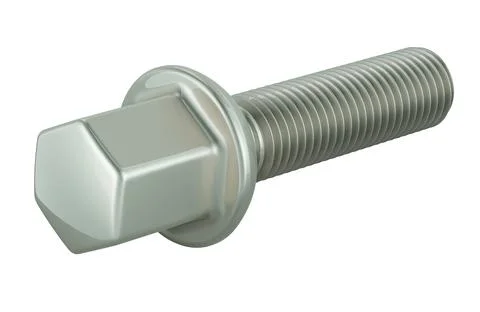 Wheel bolt, lug lock bolt. 3D rendering Stock Illustration