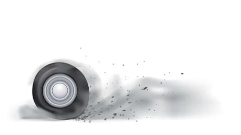 Wheel burn out Stock Illustration