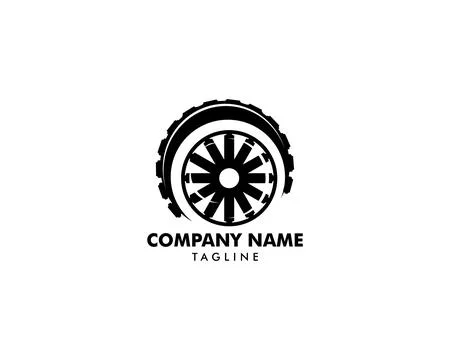Wheel Car Logo Vector Illustration Illustrazione stock