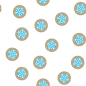 Wheel car vector seamless pattern Stock Illustration