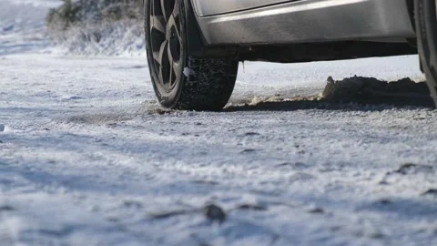 Wheel car winter close-up. Stock Footage 203229602