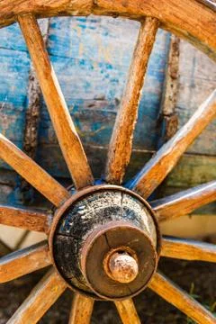 The wheel of the cart Stock Photos