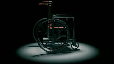 Wheel Chair spinning Stock Footage 12368574