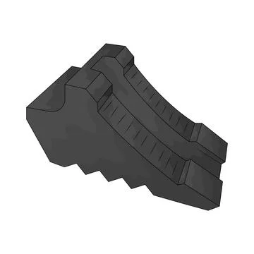 Wheel chock illustration Stock Illustration
