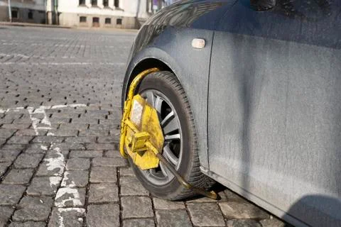 Wheel Clamp close. Stock Photos