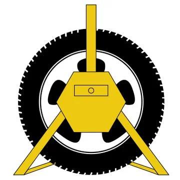 Wheel clamp Stock Illustration
