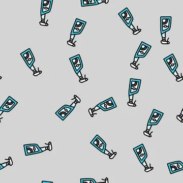 Wheel cleaner car care vector seamless pattern 스톡 일러스트