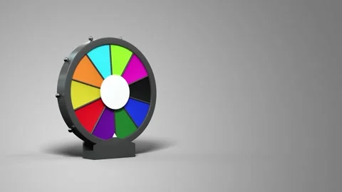 Wheel with colored boxes for a game of chance and winning a prize Video stock 286248927