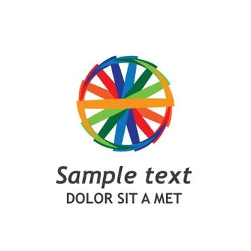 Wheel of colors logo Stock Illustration