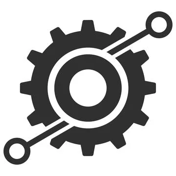 Wheel Connections Vector Icon Flat Illustration Illustrazione stock