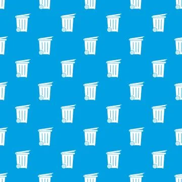 Wheel container pattern seamless blue Illustrazione stock