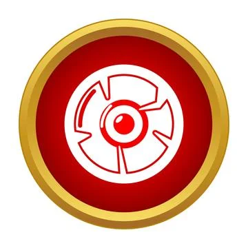 Wheel disk icon representing car part technology Stock Illustration